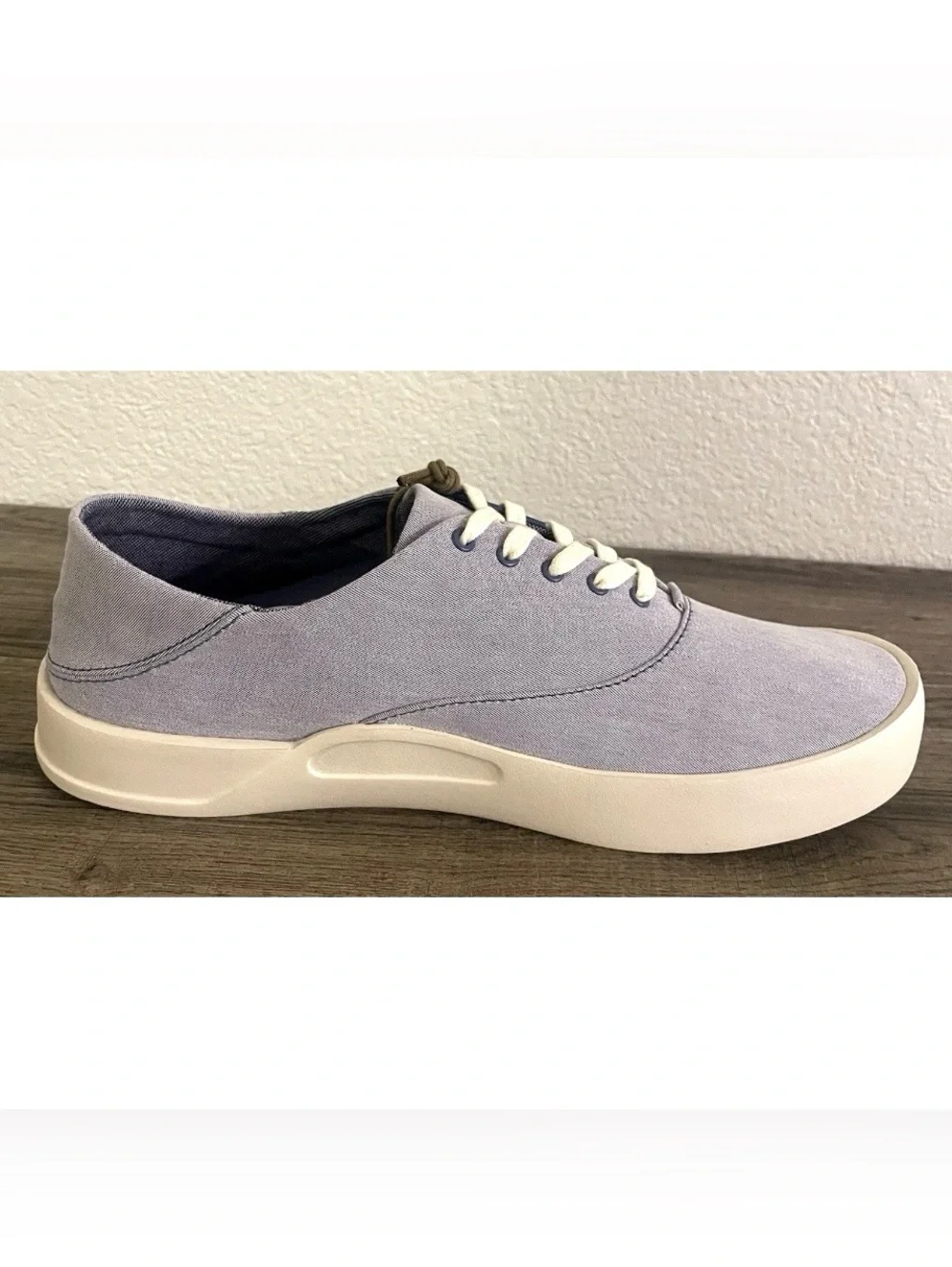 Olukai Tradewind Mens 10 Canvas Navy Denim Sneakers Hawaii Beach Comfort Shoes